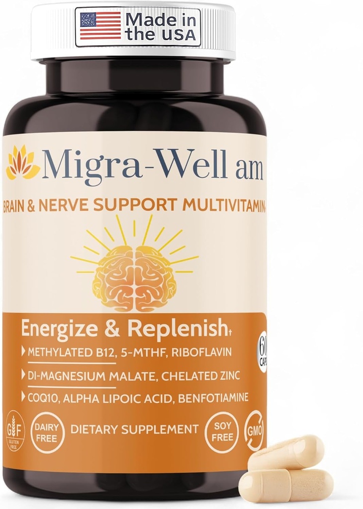 Migra-E AM: Bio available Minerals & Antioksisss ile Günlük Medeniyetin Enerjilendirilmesi - Demir olmadan (60 Capsules)