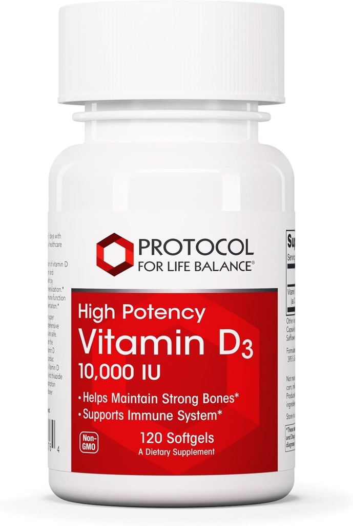 SAĞLI BALANCE Vitamin D3 10.000 IU - Immune Support Health Bones and Teeth - 120 Softgels
