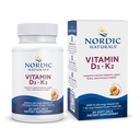Nordic Naturals Vitamin D3 + K2, Orange Taste - 60 Soft Gels - Bones için enerjik destek, Immune Function &dis Balance - Non-GMO - 60 Hizmetler