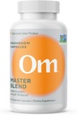 Om Master Blend Mushroom Capsules - Organic Mushroom Supplement with 10 Mushrooms and Ashwagandha – Support Immunity, Gut Health & Stress Relief, 84 Count (28 Servings)​