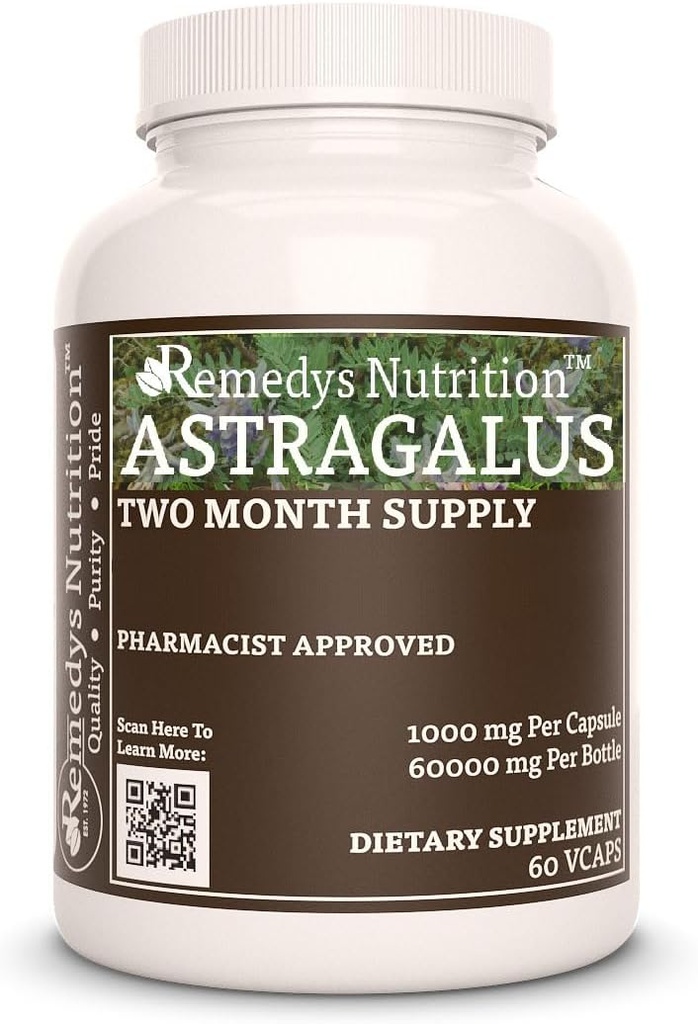 Astragalus Remedy'nin Beslenme MEGA, Şişe Vegan VCaps başına Capsule/160 mg Için 1000 mg /