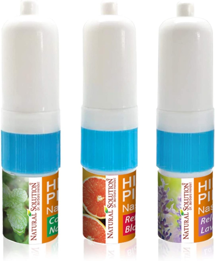 Doğal Çözüm Himalaya Pink Salt Nasal Inhaleroterapi Doğal Temel Yağlarla, Temizler The Respiratory System, Relief Breathing Congestion, -3 Pack