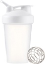 Shaker Bottle 12oz Protein Shaker Plastic Bottle for Pre & Post workout with Twist and Lock Protein Box Storage, Portable Fitness Bottle for Fitness Enthusiasts Athletes (white, 12 oz)