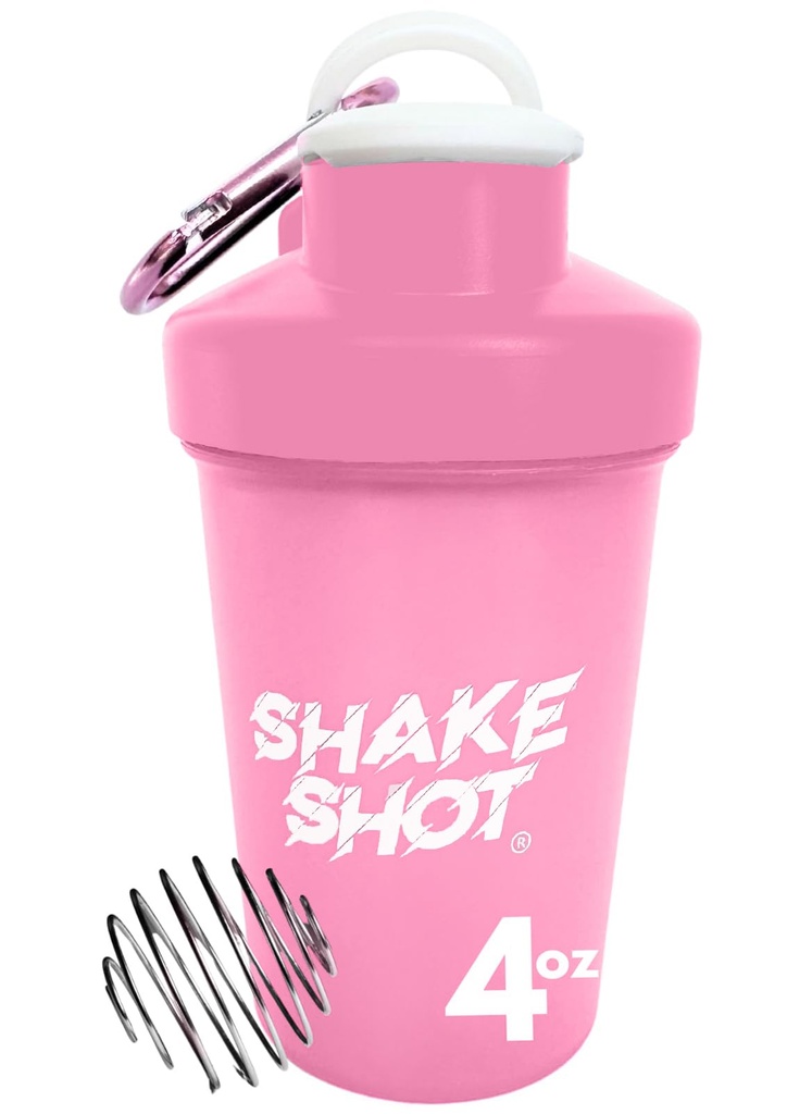 Pink - 4oz Mini Shaker Şişe Pre Workout, Kretine, Small Scoop Supplements (Not for protein) Clip & Shaker Ball Ball