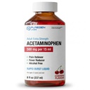 Puregen Laboratuvarları Yetişkin Ekstra Güçlü Acetaminophen Sıvı 500 mg/15 ml - 8 fl oz Hızlı Burst Pain Reliever/Fever Selection, Cherry Flavor | Kas & Ortak Ağrı Yardım | Arthritis Pain Relief
