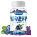 Magnezyum Glycinate Gummies 1000 mg with Magnezyum L-Threonate,Chelated Magnezyum Pyum Kompleksi VitD, B6, CoQ10, Macau, Supports for Memory, Calm, Mood - 90 Gummies Blueberry