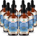 2000MG Liposomal Glutathione Liquid, %98 Aborpsiyon, Active Form L-Glutathione Supplement, Vegan Dostu, Immune System, Aging Defense, Detox, 16 FL.OZ