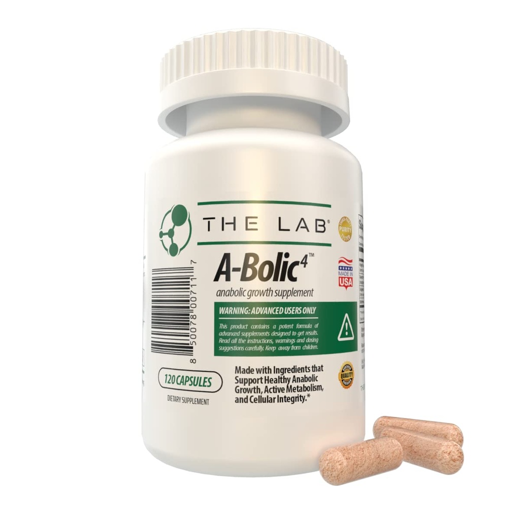Gerçek Beslenme - A-Bolic4 Gelişmiş Erkek Güçlendirme Tamamı | Turkesterone, Apigenin, QuercefitTM Quercetin | 120 Capsules