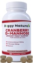 Köpek ve Kediler için Cranberry D-Mannose Urinary Tract Enfeksiyon Destek Önlemeleri ve Eliminates UTI, Bladder Enfeksiyon Kidney Desteği, Antioksi (Single Strength Tablet, 60 Count)