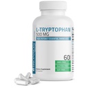 Bronson L-Tryptophan 500 MG Yüksek Potency Essential Amino Asit Desteği Rahatlama ve Pozitif Mood Destek Non-GMO, 60 Capsules