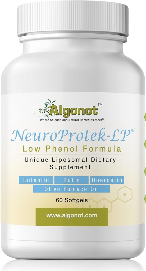 NöroProtek Low Phenol - 60 Soft Gels, Zeytin Pomace Yağı'nda Luteolin ve diğer Flavinoidlerin EVOO ile özel bir kombinasyonu