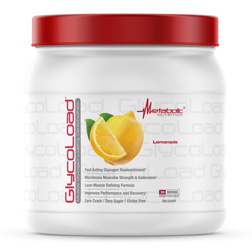 Metabolik Beslenme, Glycoload, 100% Micronized Cyclic Cluster Dextrin Carbohidrat Toz, Kas Glycogen Yükleniyor Carbohidrat, Pre Intra Post Workout Supplement, Lemonade, 600 gm (30 ser)