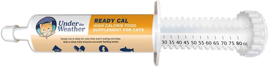 Weather Pet | Cats 80cc için Cal | Yüksek Calorie Beslenme Supplement for Kilo Verme & Yemek | 10 Vitamin, 7 Minerals, Omega Fatty Asits