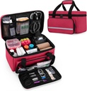 CURM Küçük İlk Yardım Bag Boş, Aile İlk Yardım Kit Vakası, Tıp Depolama Ev Ve Seyahat için Organize Kutu, Red (Patent Pending)