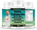 Pumpkin Seed Oil & Hair Growth Supplement with Saw Palmetto for Women, DHT Blocker for Men, PCOS Prostate Health, Pygeum, Lycopene, Mens Health