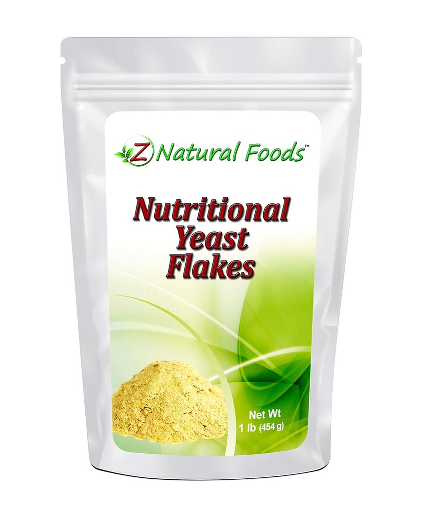 Premium Beslenme Yeast Flakes - B Kompleks Vitaminleri ile Tanındı - Lezzetli Cheesy Taste - Gluten Free, Non GMO, Vegan - Fiber Protein Kaynağı için Mükemmel Vejetaryen Diyetler - 1 lb