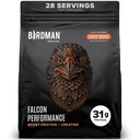 Birdman Falcon Performansı Vegan Protein Toz, 31g protein, 5g Kretine, 5g BCAA, Probiyotikler, Electrolytes, Pre Workout, Low Carb, Sugar Free & Dairy Free, Plant Based Protein, 28 hizmetkar