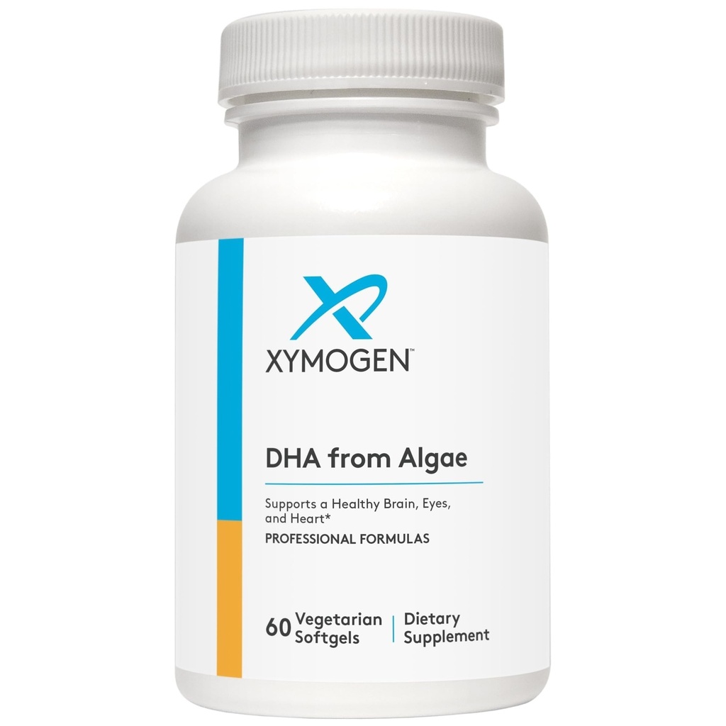XYMOGEN DHA Algae - DHA Omega-3 Supplement - Beyin, Göz, Kalp + Immune Health (60 Softgels)