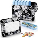 Pill Organizer Vakası, Haftalık Seyahat Pill Vaka İlaçları Hatırlatıcı Günlük AM PM, Day Night 7 Karşılaştırmalar, 4 Times A Day, 7 Days a Week-Includes Elegant Baz Deri Createing Case Factor