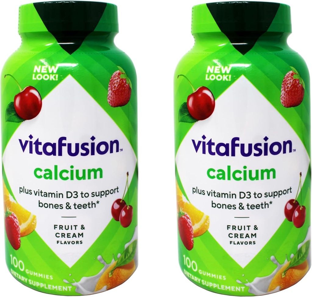 VitaFusion Calcium with Vitamin D3 - 2 100 Count Bottles - 200 Gummies Total