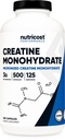 Nutricost Micronized Kretine Monohidrat 3.000 mg 500 Capsules, 125 Hizmet, Kreta Monohidrat Per Capsules