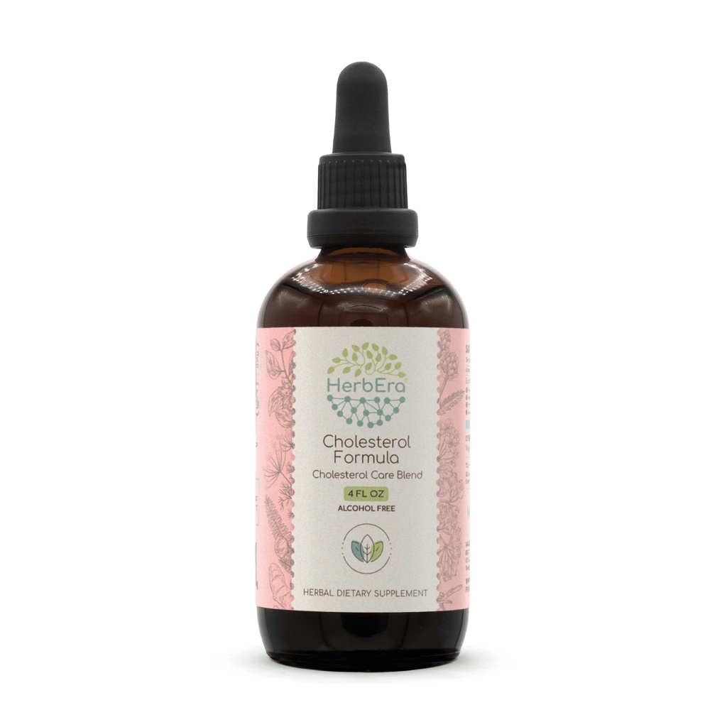 HerbEra Cholesterol Formula B120 Alkol-Free Extract Tincture Artichoke Leaf, Hawthorn Leaf and Flower, Fennel Tohum, Turmeric Root, Ashwagandha Root, Amla Berry. Cholesterol Care 4 Fl Oz