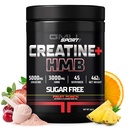 GMU SPORT - HMB Toz ile Kretine Monohidrat - 45 Hizmet, Kretine HMB Supplements, HMB ile Genişleme, Kas Büyüme ve Geliştirilen Enerji, 3G HMB / Fruit Punch