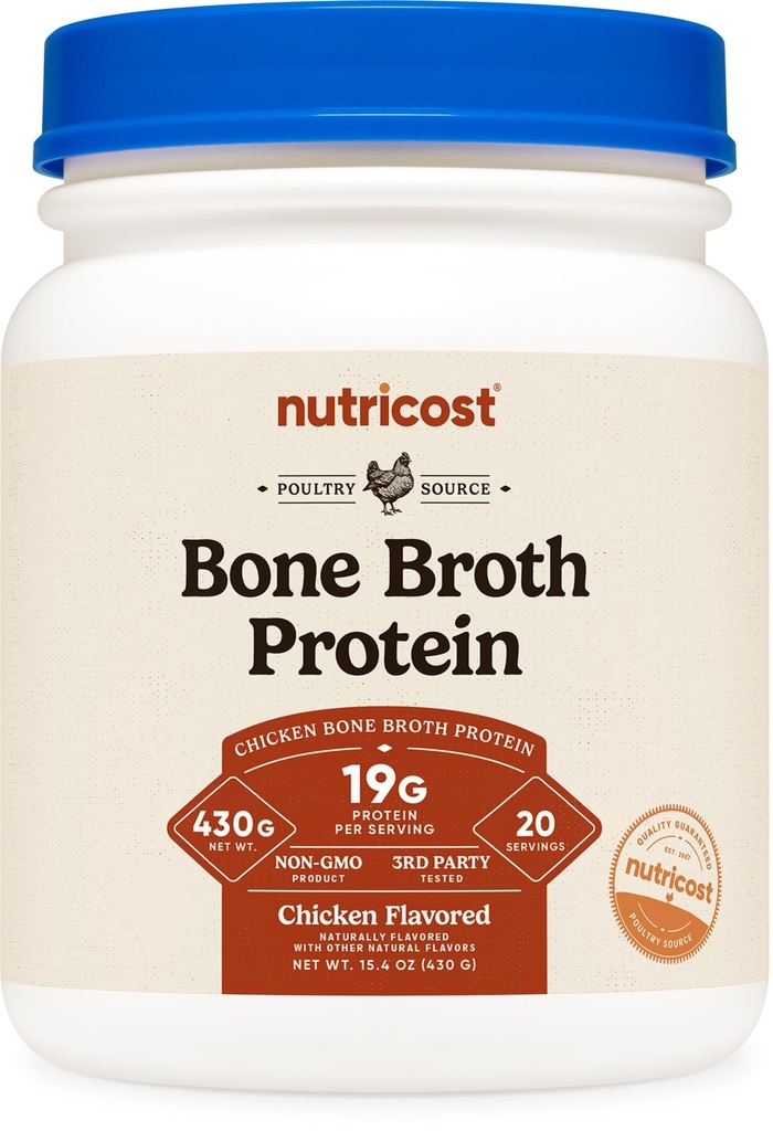Nutricost Chicken Broth protein (Chicken Flavored, 20 Hizmet)