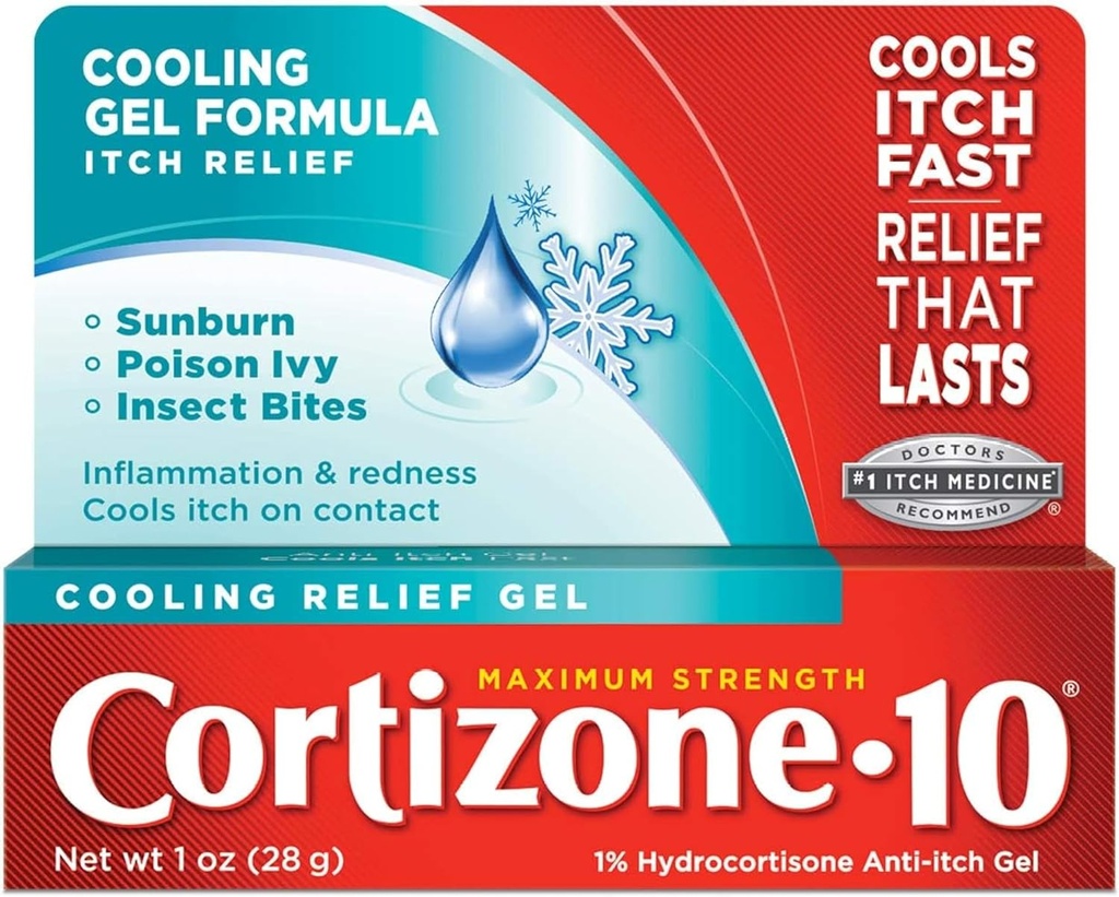Cortizone-10 Soğutma Yardım Anti-Itch Gel 1 oz (Pack of 5)