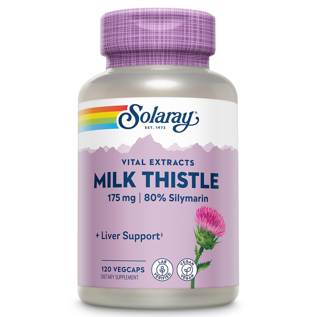 SOLARAY Süt Butle Tohum Ekstraksiyon 175 mg Antioksi Intended to help Support a Normal, Sağlıklı Yaşamcı Non-GMO & Vegan 120 VegCaps
