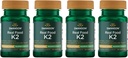 Swanson En Güçlü Vitamin K2 (Menaquinone-7)-Vitamin Supplement Supporting Cardiovascular ve Bone Health- Made from Japanese Natto to help Regulatedis (30 Softgels, 200mcg each) (4 Pack)