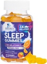 Melatonin Sleep Gummies Sugar Free - 6 mg Melatonin Sleep Gummies for Yetişkinler, Ekstra Güçlü Uyku Gummy Supplements, Occasional Sleep Support Supplement, 6 mg Gomitas para Dormir - 60 Count