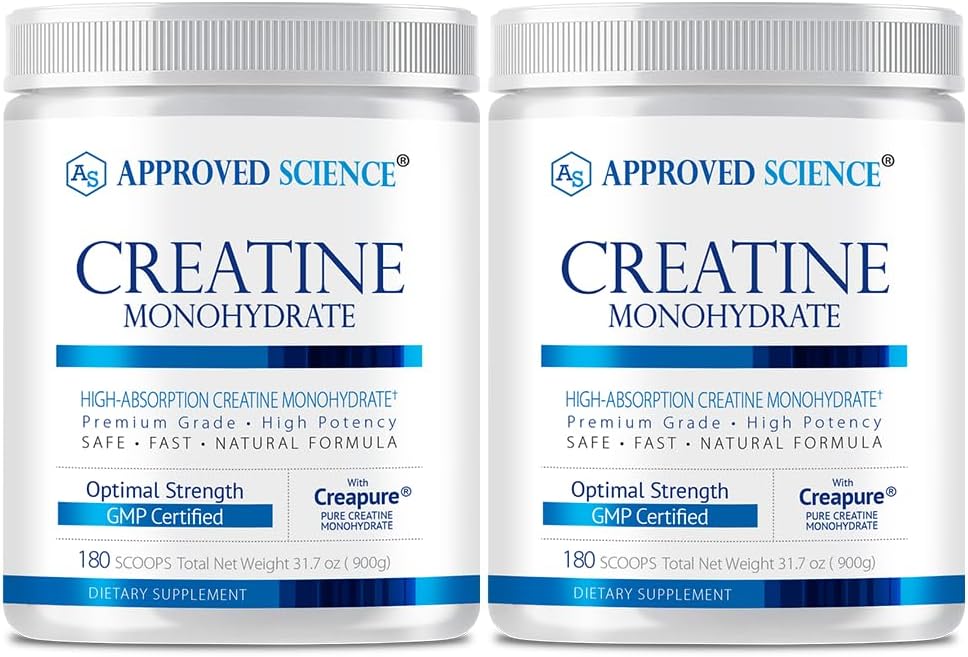 Onaylanan Bilim BiyoPerine ile Monohidrat Tozu - Lean Kas Büyüme ve Kurtarma Destek - 360 Hizmet - 5000 mg Oda - Unflavored - Non-GMO, Vegan