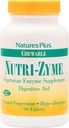 NaturesPlus Nutri Zyme - 90 Chewable Tabletler, Peppermint Flavor - Vegetarian Enzyme Supplement with Bromelain & Papain, Natural Digestive Aid - Gluten-Free - 45 Servisler