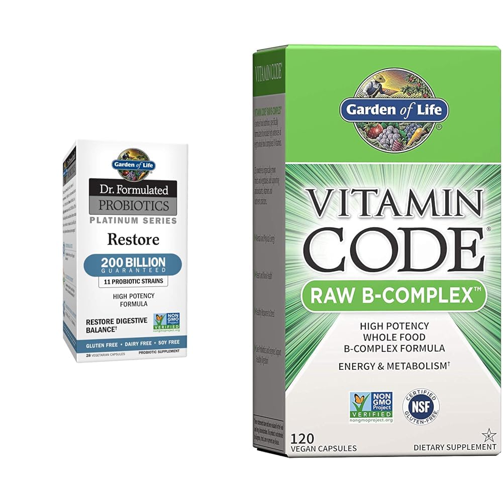 Life Dr. Formulated Probiyotiks Platinum Series 200 Milyar CFU & Vitamin B Kompleksi - Vitamin Kodu Raw B Kompleks - 120 Vegan Capsules