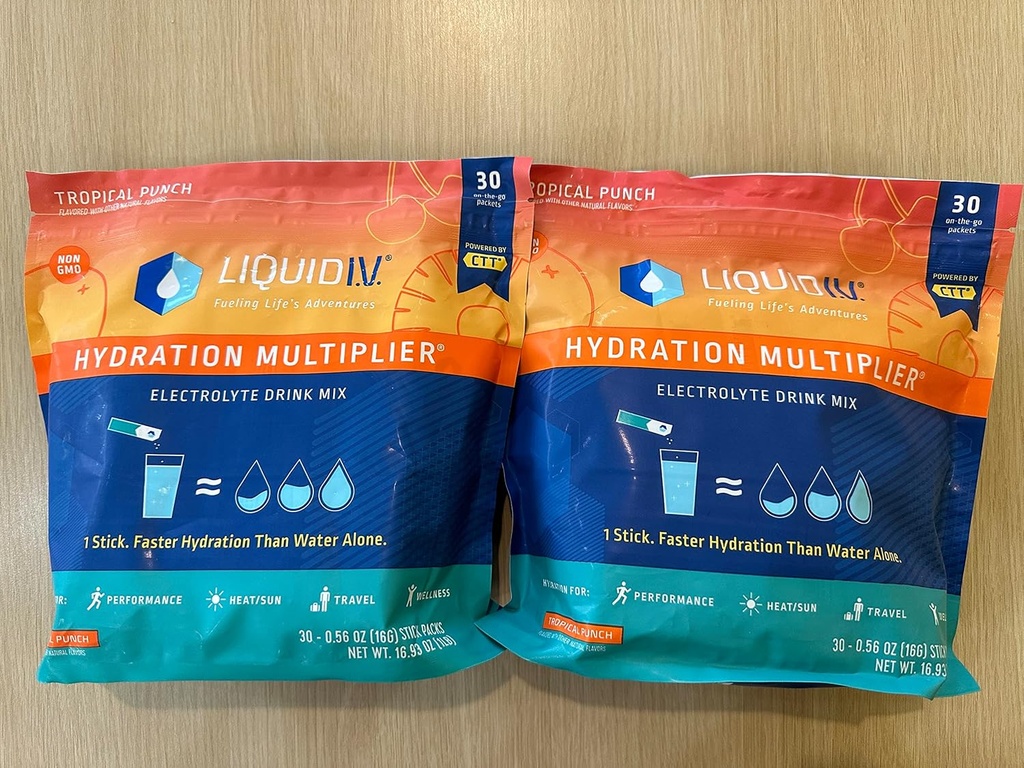 Sıvı I.V. Hydration Multiplier, Tropikal Punch Flavor 2 çanta(2X30 paket),1 Kont (Pack of 2)