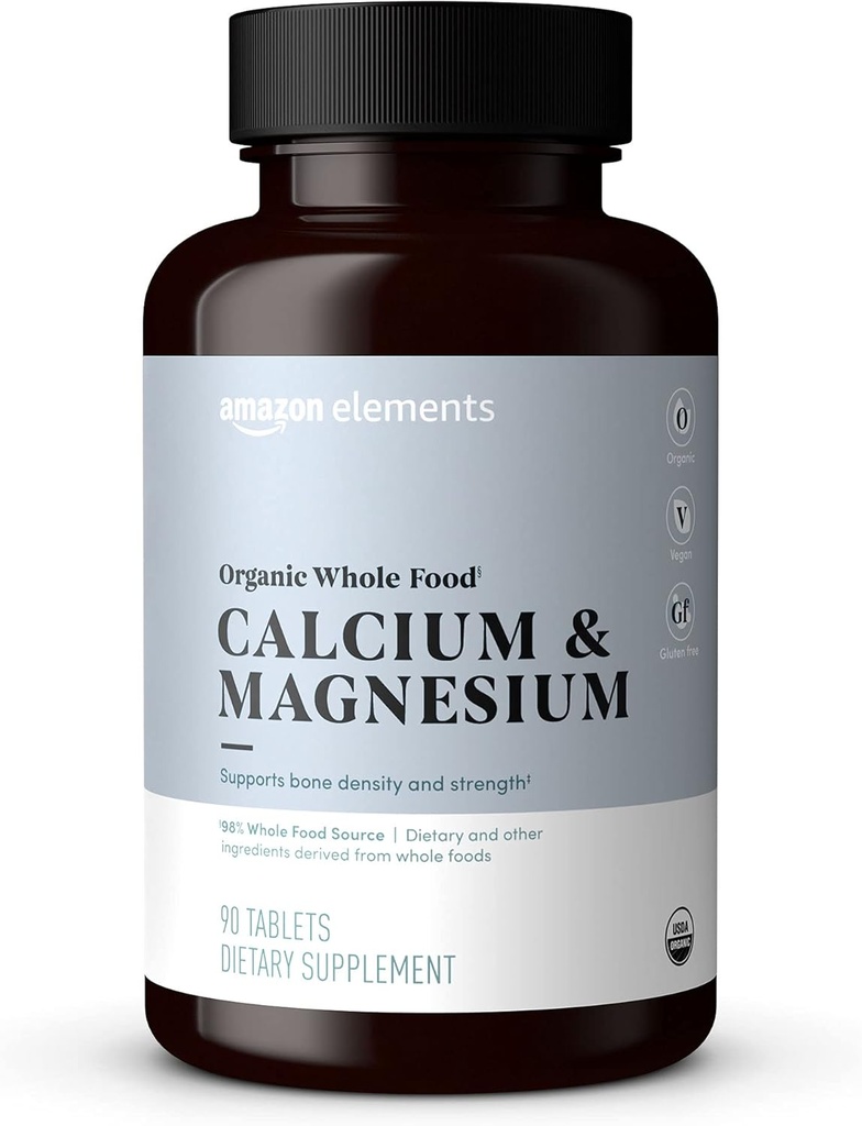 Elements - Organik Tüm Gıda ve Magnezyum, Vegan, Gluten Free, 90 tablet