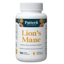 Pattern Wellness Lion's Mane Mushroom – Cognitive & Focus Support için Tamam Kapsüller – Gelişmiş Absorpsiyon – 90 Vegan Capsules