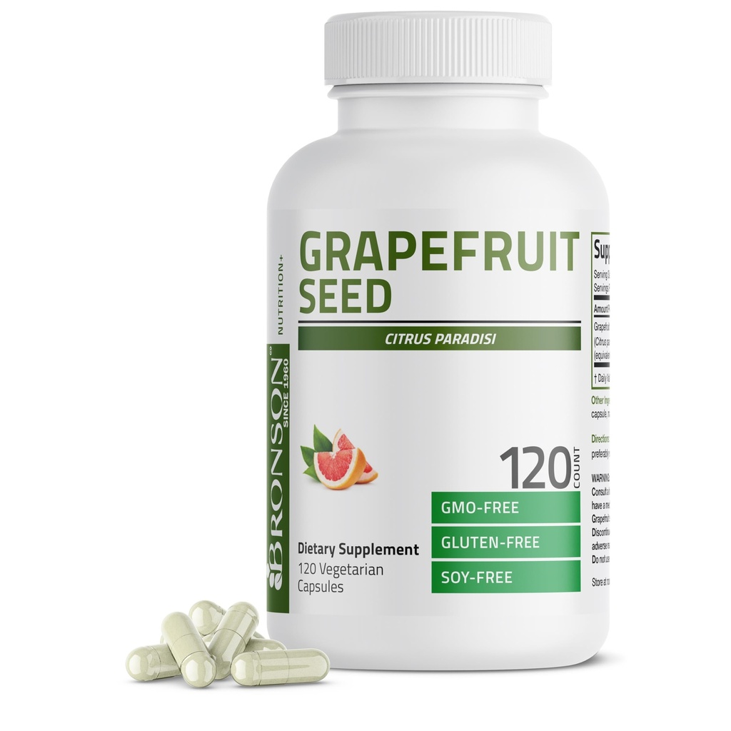 Bronson Grapetre Tohumu Citrus Paradisi Desteği Immune Health & Yardımlar Sağlıklı Gastrointestinal Tract - Non-GMO, 120 Vegetarian Capsules
