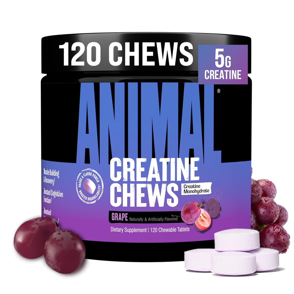Hayvan Kretine Chews Tabletleri - AstraGin ile Aborpsiyonunu Geliştirmek için Krep, Deniz Salt Eklenen Pumps, Delicious and Convenient Chewable Tabletler - Grapepe