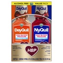 VICKS DayQuil & NyQuil High Blood Pressure Cold & Flu Relief Liquid Medicine Co-Pack, Güçlü Multi-Symptom Daytime & Nighttime Relief for Cold, Cough ve Flu Belirtileri, Sugar & Alkol Free, 2x8oz
