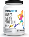 ska proteini (Vanilla) – Plant-Based Protein Toz for Drinks & Shakes – 9 Essential Amino Asits ile 21g Protein – Post-Running Workout – GMP sertifikalı Run Supplement - 30 Servisler