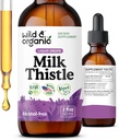 Vahşi ve Organik Süt Butle Ekstralar - Liver Cleanse Support - Süt Butle Liver Detox Tincture - Silymarin Supplement - Silybum Marianum Tohumları - Vegan, Sugar & Alkol-Free - 2 f ozzle Liver Detox Tincture - Silymarin Supplement - Silybum Marianum Tohumları - Vegan, Sugar & Alkol-Free - 2