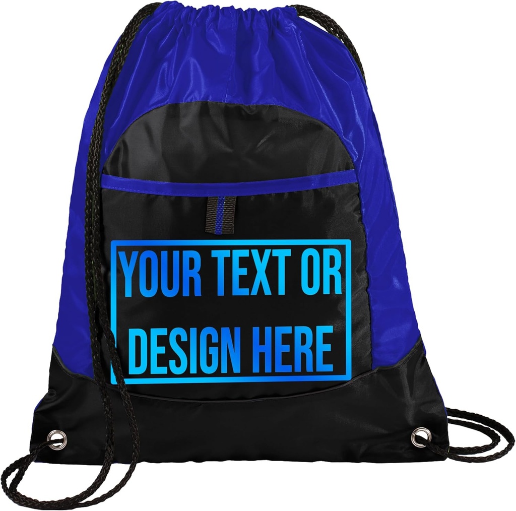Kişiselleştirilmiş Cinch Bag - Logo ile Özel Çanta, Gym Drawstring Çanta - Logonuzla Promosyonlar - Küçük Şaşırtıcı Bag