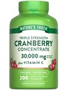Nature's Truth Cranberry Templs | Plus Vitamin C | 30.000 mg | 200 Hızlı Yayın Kapsülleri | Non-GMO & Gluten Ücretsiz Supplement Supplement