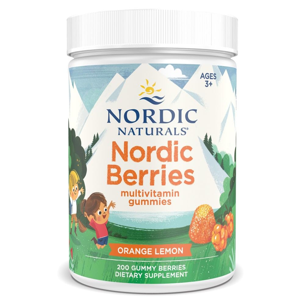 Nordic Naturals Nordicages, Citrus - 200 Gummy - Great-Tasting Multivitamin for Ages 3+ - Büyüme, Geliştirme, Optimal Wellness - Non-GMO, Vegetarian - 50 Hizmet