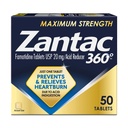 Zantac 360 maksimum Güçlü Tabletler, 50 Kont, Heartburn Önleme ve Yardım, 20 mg Tabletler