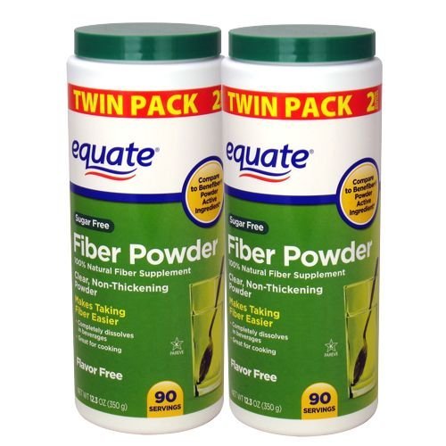Equate Sugar-Free Fiber Toz - 90 Hizmet, 12.3 oz (2 Pack)