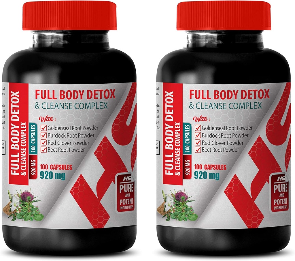 Cardiovascular Destek Tamam - Full Body Detox ve Cleanse Kompleksi 920 MG - Süt Butle Kompleksi - 2 Şişe 200 Capsules