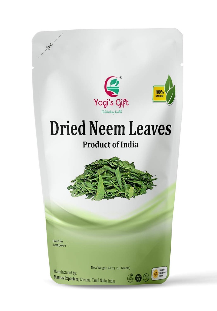 Yogi'nin Hediyesi | Organik Neem 4 oz'ı terk ediyor |% 100 Natural detox çayı (yaklaşık 1800 Bütün Leaves) | Hindistan Ürün | Azadirachta Indica Leaf | Margosa yaprakları | Non-GMO, Etik Olarak Kaynaklandı | Nim Ağacı